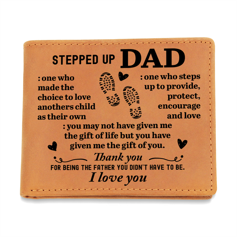 To My Stepdad Choice to Love – Leather Wallet