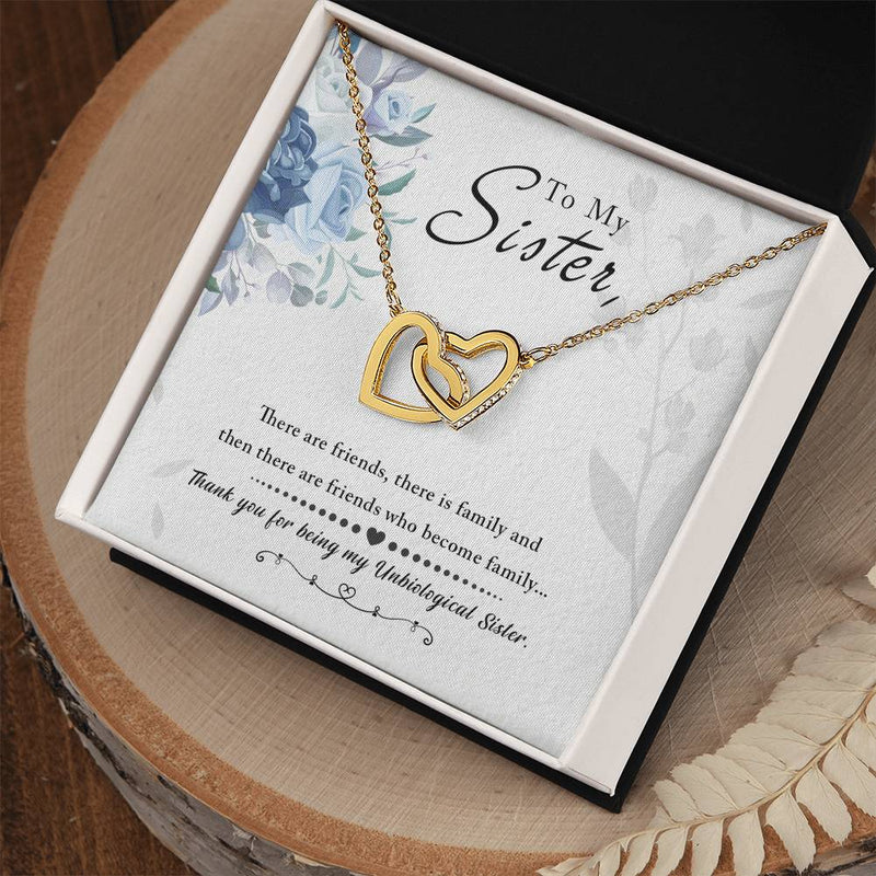 To My Sister - Interlocking Hearts Necklace